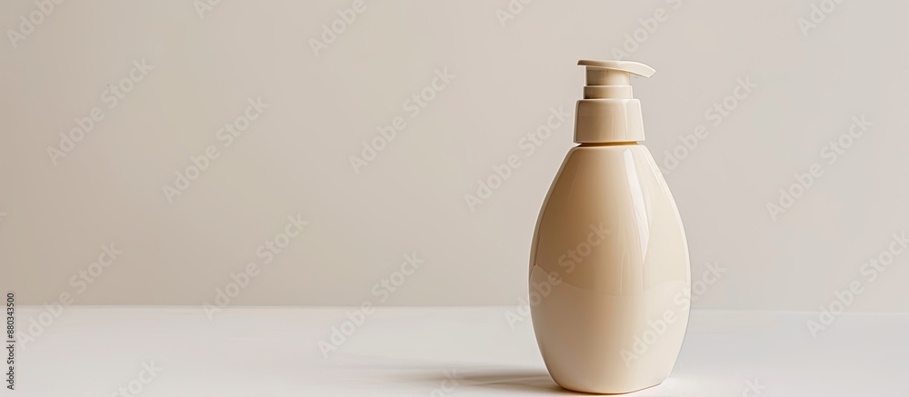 Poster cream bottle placed on a white background perfect for a copy space image