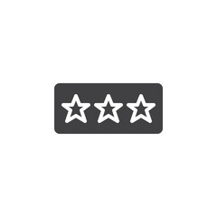 Report card with stars vector icon