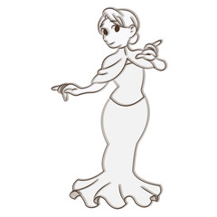 ウェディングドレスを着ている花嫁
