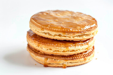 a stack of pancakes with syrup on top