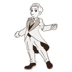 ウェディングスーツを着ている花婿