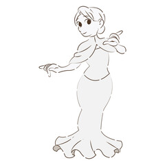 ウェディングドレスを着ている花嫁