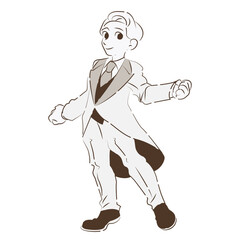 ウェディングスーツを着ている花婿