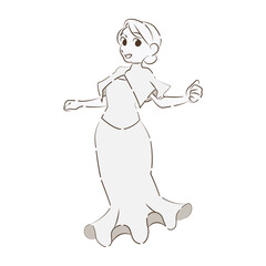 ウェディングドレスを着ている花嫁