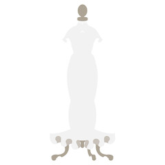 ウェディングドレスを掛けているトルソー