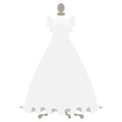 ウェディングドレスを掛けているトルソー