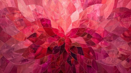 Naklejka premium A vibrant abstract design featuring concentric hearts in shades of pink The hearts radiate outward from a central point