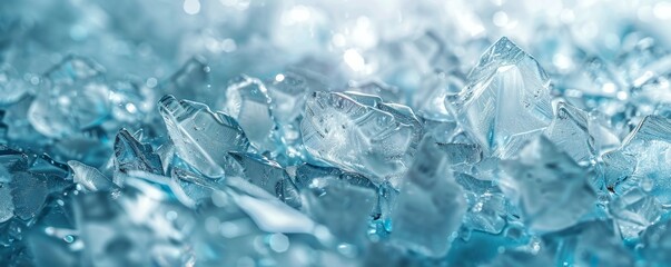 Transparent Ice Crystal Texture Background, 4K hyperrealistic photo