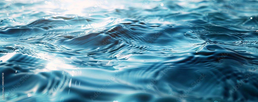 Sticker Rippling Water Texture Background, 4K hyperrealistic photo