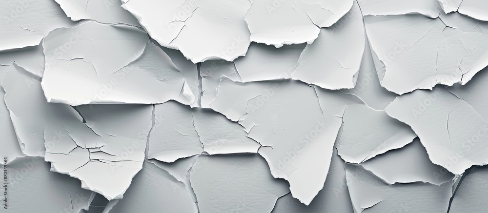 Poster A collection of torn white paper pieces arranged on a gray background ideal for customizing with copy space image