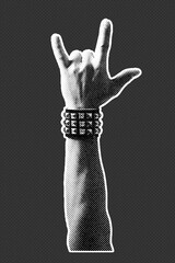 Halftone Rock Hand