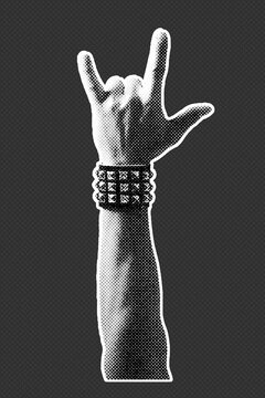 Halftone Rock Hand
