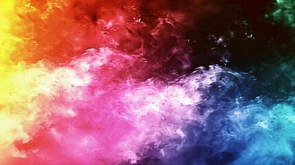 Obraz premium A soft and fluid abstract design with a harmonious gradient of pastel colors The image transitions gently from warm tones of yellow and pink to cool shades of blue and purple