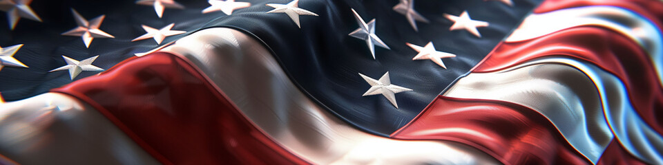 detailed waving american flag high resolution extreme close up