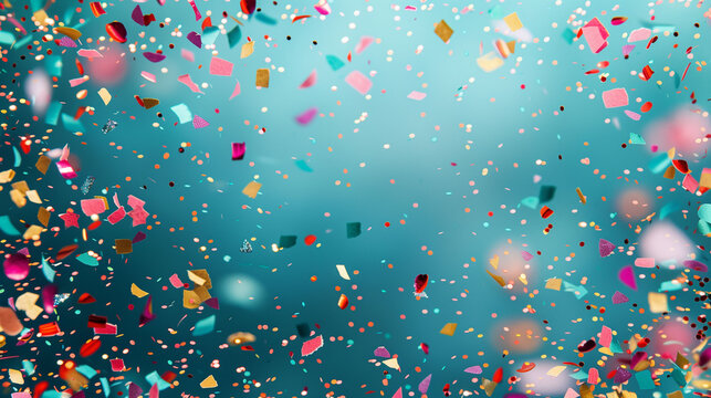 Teal background vivid colors cartoon style with light blue color