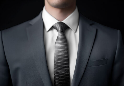 Apparel Suit And Tie Mockup With Generative AI
