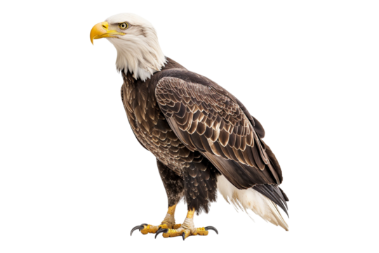 Bald eagle isolated on transparent background