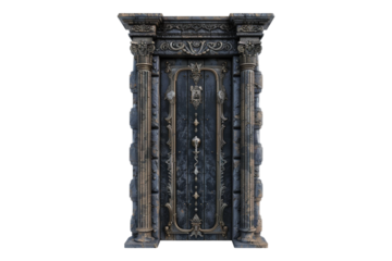 Beautiful fantasy door isolated on transparent background