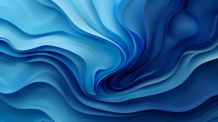 Abstract blue wave pattern with fluid shapes and vibrant tones, creating a sense of movement and depth.
