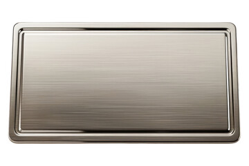 Blank name plate isolated on transparent background