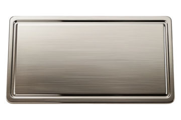 Blank name plate isolated on transparent background