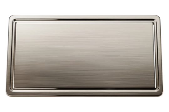 Blank name plate isolated on transparent background