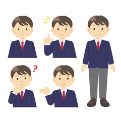 ブレザーを着た男性のイラスト