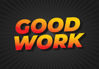 Good work. Text effect in 3D style with good colors