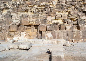 Granite rocks at the pyramids of Giza, Egypt
