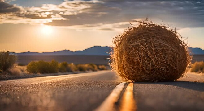 Tumbleweed in the desert.