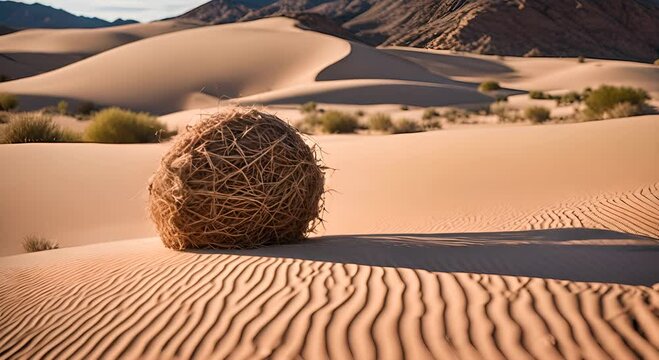 Tumbleweed in the desert.