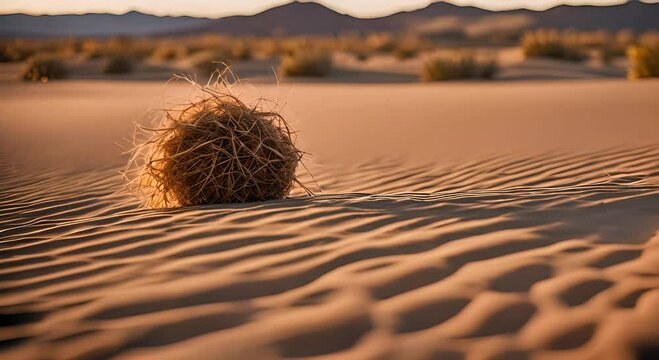 Tumbleweed in the desert.