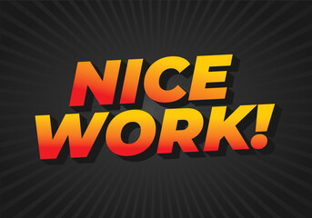 Nice work. Text effect in 3D style with eye catching colors