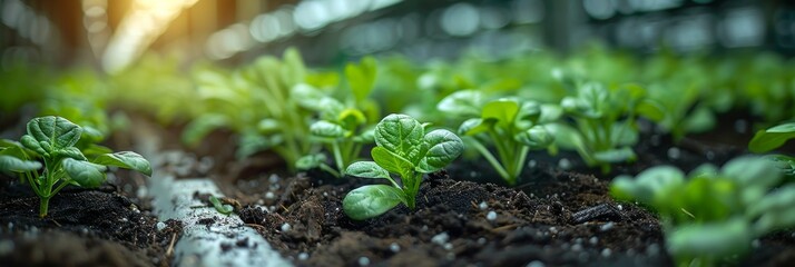 Greenhouse marvel: Thriving plants in controlled conditions