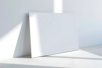 Blank white canva mockup