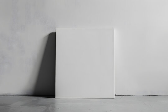 Blank white canva mockup