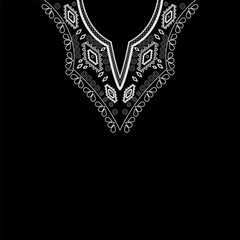 Traditional ethnic design neckline