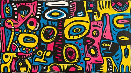 Obraz premium Abstract Colorful Pattern Painting