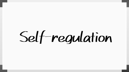 Self-regulation のホワイトボード風イラスト
