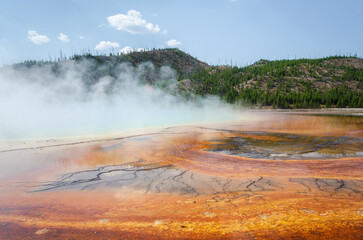 Grand Prismatic Spring in Yellowstone National Park, Wyoming, USA