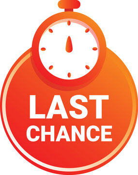Orange countdown timer showing that it's the last chance to get a product or service