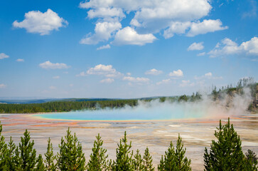 Grand Prismatic Spring in Yellowstone National Park, Wyoming, USA