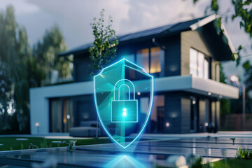 Home defense: Holographic shield and lock concept