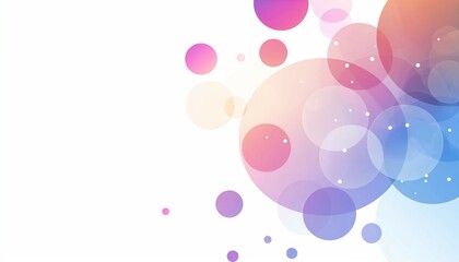 Gradient abstract background with colorful circles