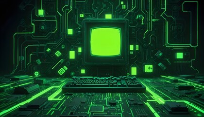 Clear Plain Shiny Warm Soft Vintage Bokeh Cloudy Wave Like Geometric Green Background or Texture