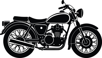 Fototapeta premium Classic motorcycle silhouette vector