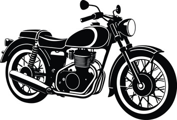 Fototapeta premium Classic motorcycle silhouette vector