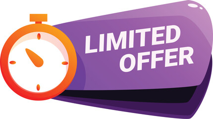 Stopwatch is counting down the time remaining for a limited offer