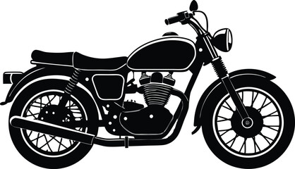 Fototapeta premium Classic motorcycle silhouette vector