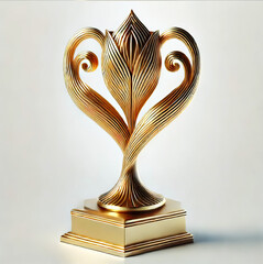 Elegant trophy with intricate golden details
